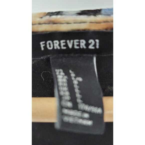 Y2K Cropped Floral Velvet Top Black Long Sleeve Forever 21 Stretch Purple - Picture 4 of 4